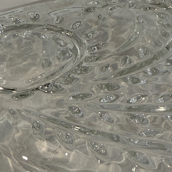 2Vintage Pressed Glass Leaf Swirl Serving Dish | Elegant Relish & Appetizer Tray